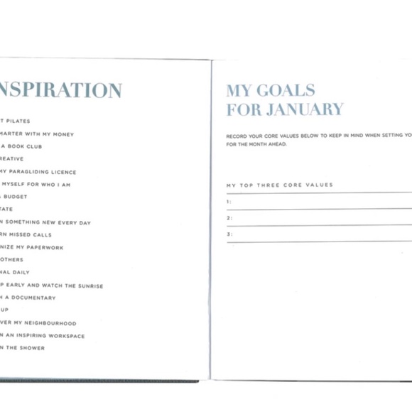 Goals Journal, 160 Pages, Quality Hardcover, Blue and Gold Cover - Picture 6 of 9